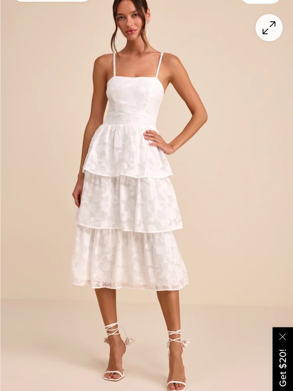White Ruffled Dress